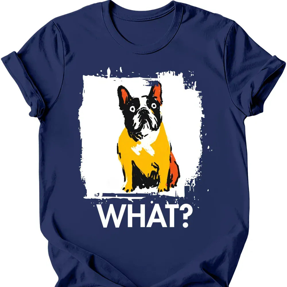French Bulldog what tee navy