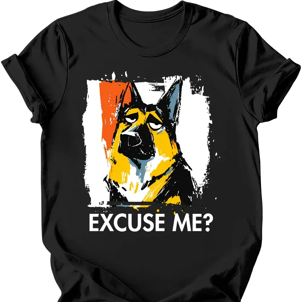 German Shepherd excuse me tee black