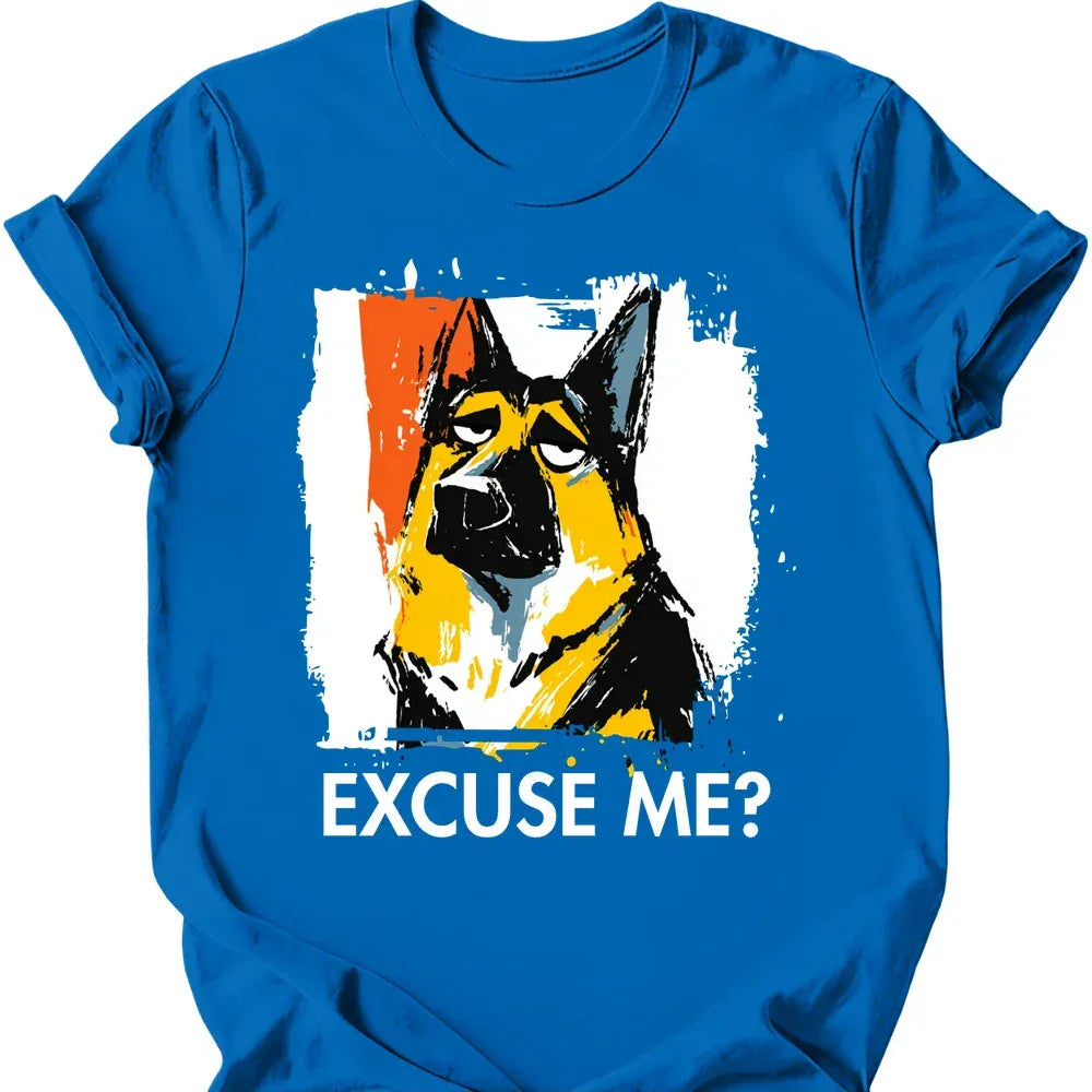German Shepherd excuse me tee royal