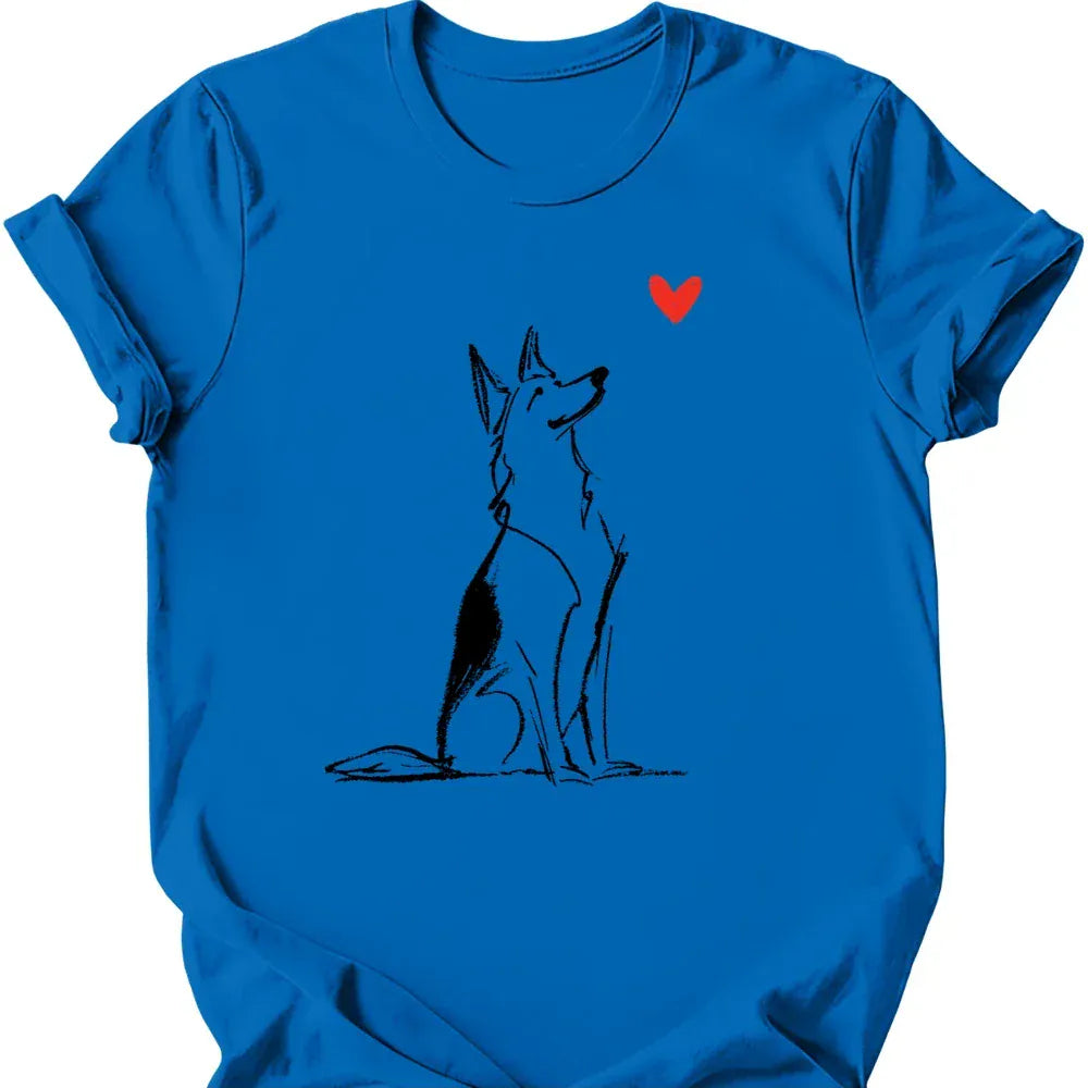 German Shepherd sketch tee royal