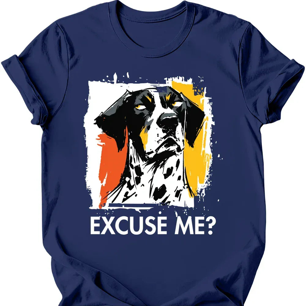 German Shorthaired Pointer excuse me tee navy