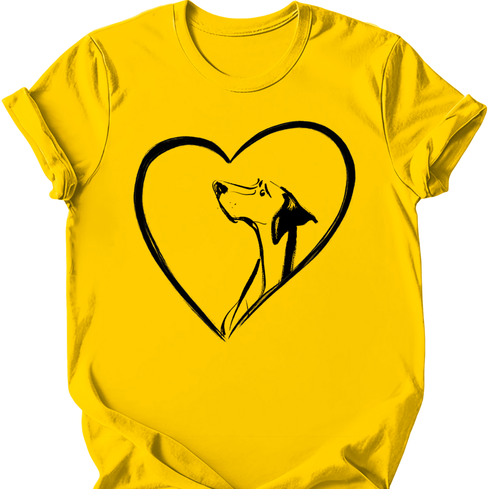 German Shorthaired Pointer heart dog tee daisy