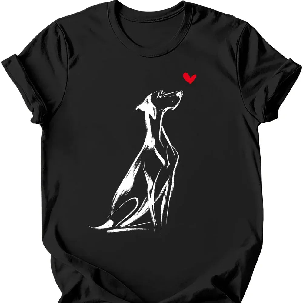 German Shorthaired Pointer sketch tee black