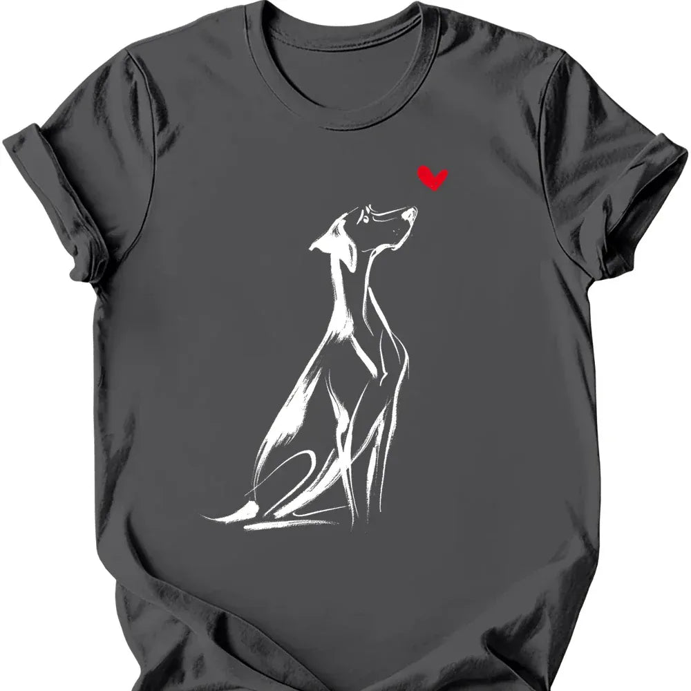 German Shorthaired Pointer sketch tee charcoal