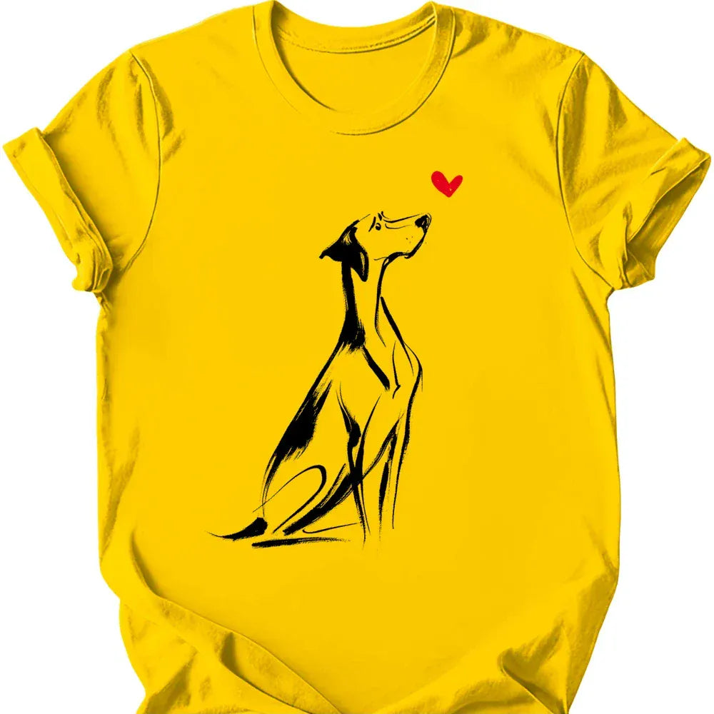German Shorthaired Pointer sketch tee daisy
