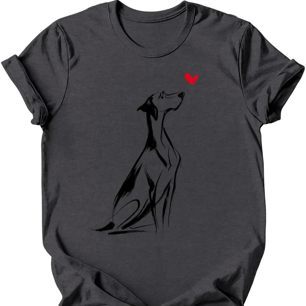 German Shorthaired Pointer sketch tee dark heather