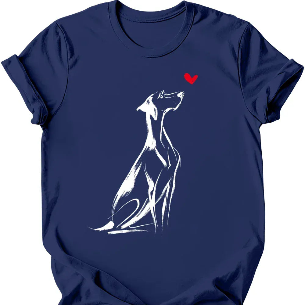 German Shorthaired Pointer sketch tee navy