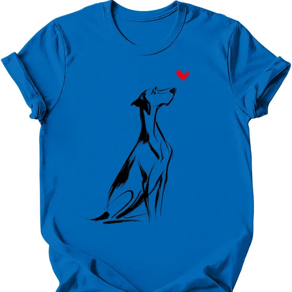 German Shorthaired Pointer sketch tee royal