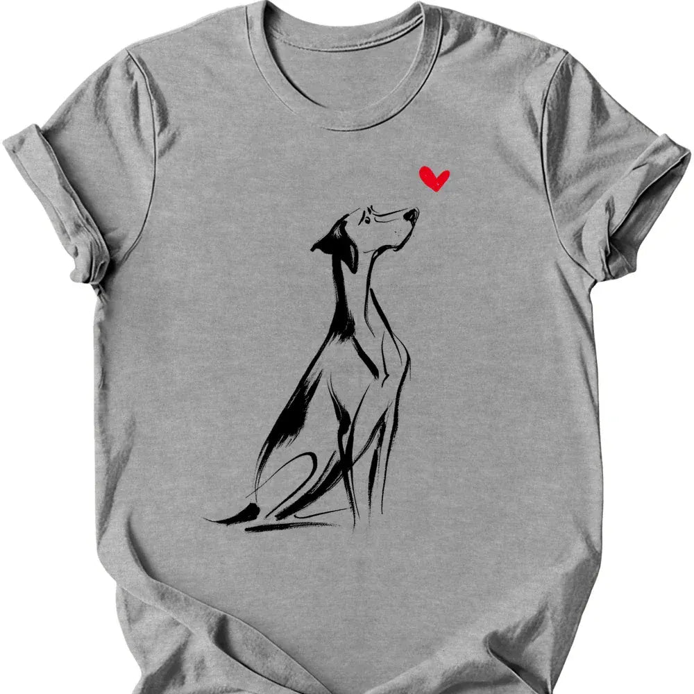 German Shorthaired Pointer sketch tee sport grey