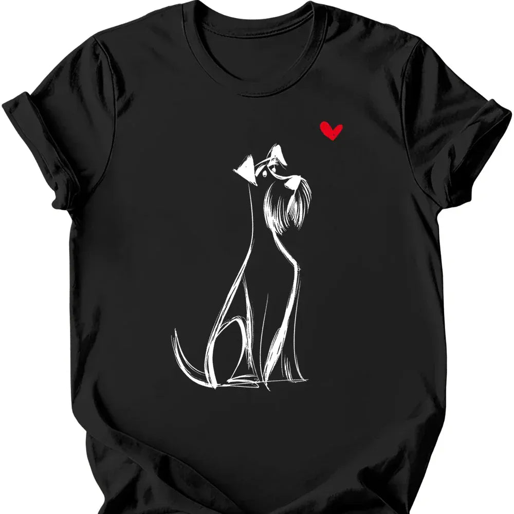 Giant Schnauzer sketch tee black
