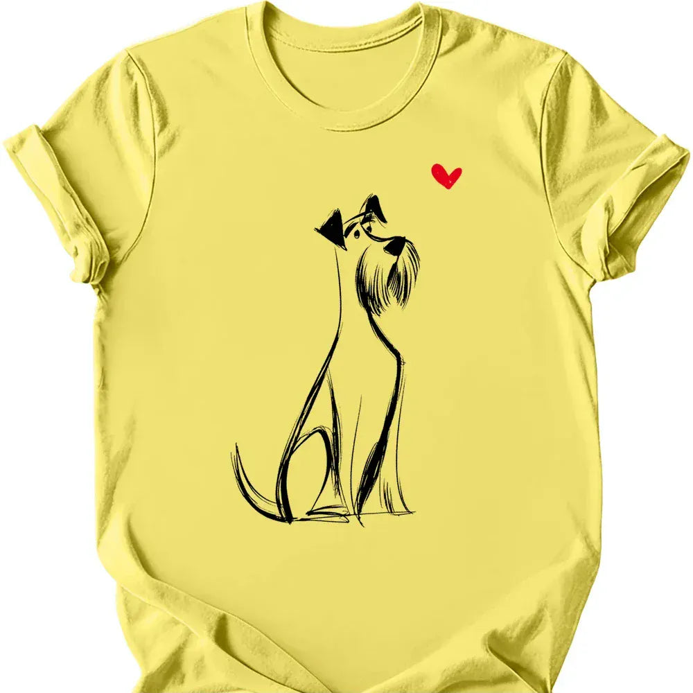 Giant Schnauzer sketch tee cornsilk