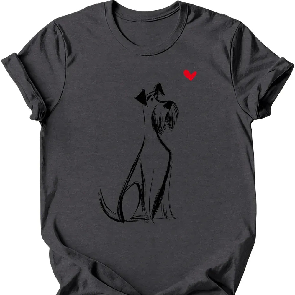 Giant Schnauzer sketch tee dark heather