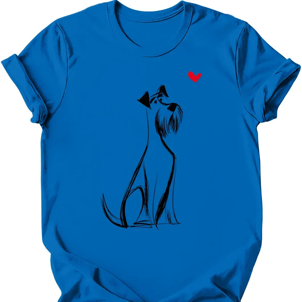 Giant Schnauzer sketch tee royal