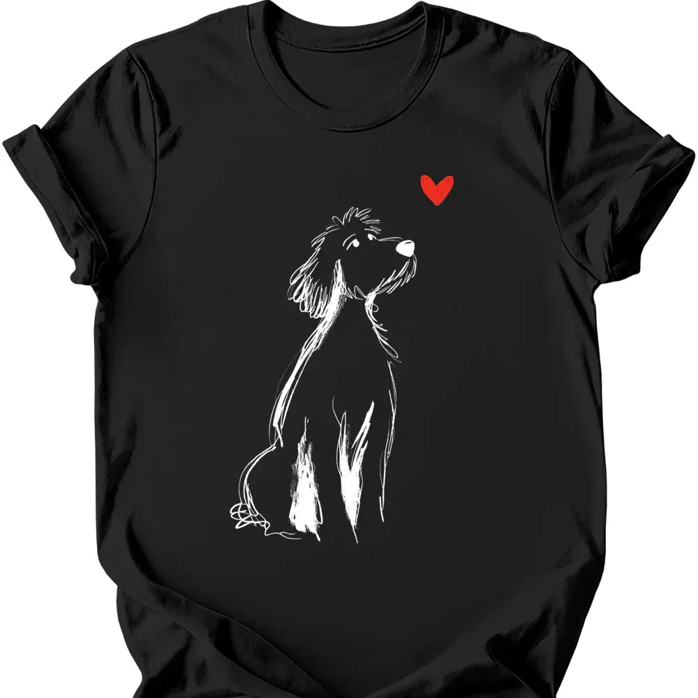 Golden Doodle sketch tee black