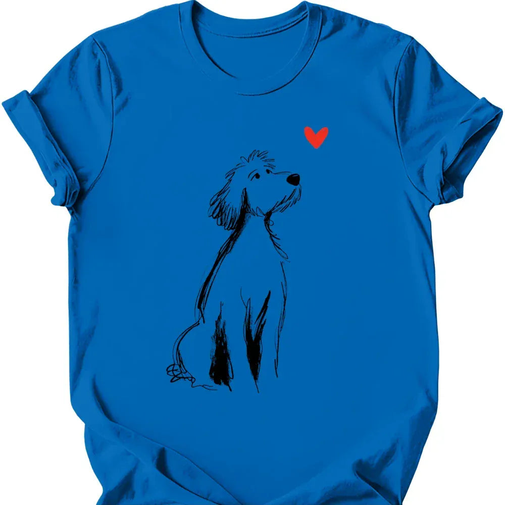 Golden Doodle sketch tee royal