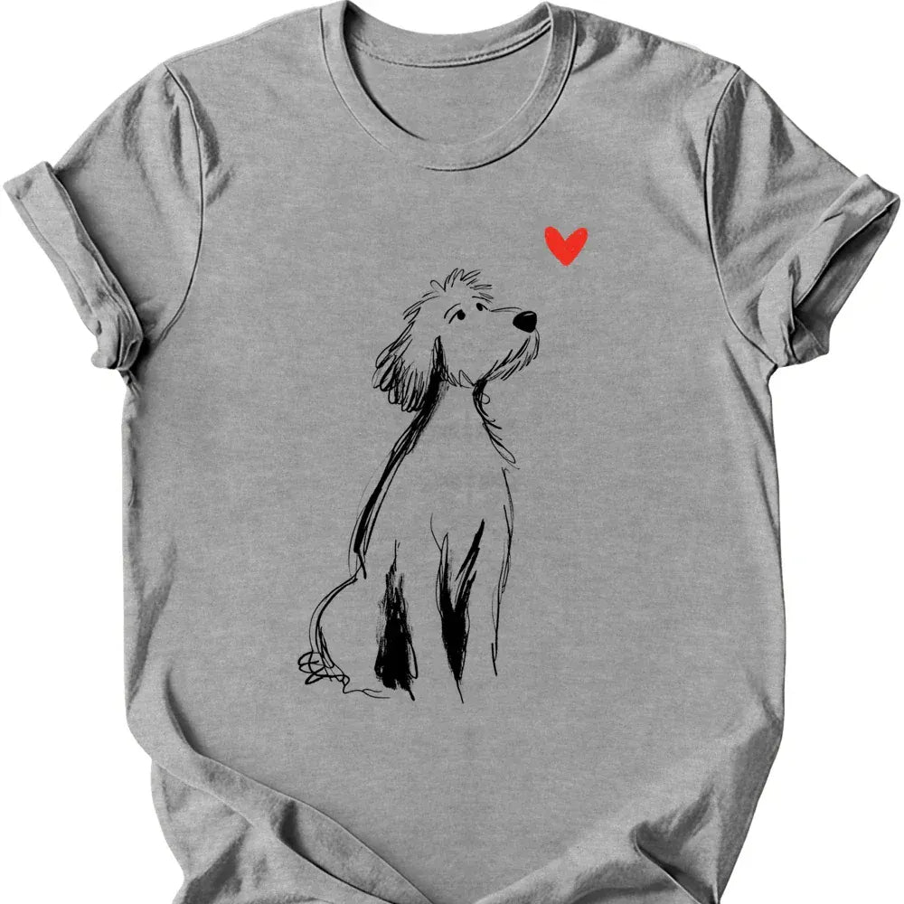 Golden Doodle sketch tee sport grey