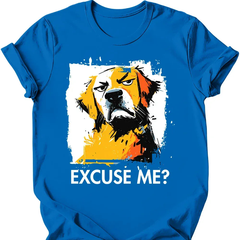 Golden Retriever excuse me tee royal