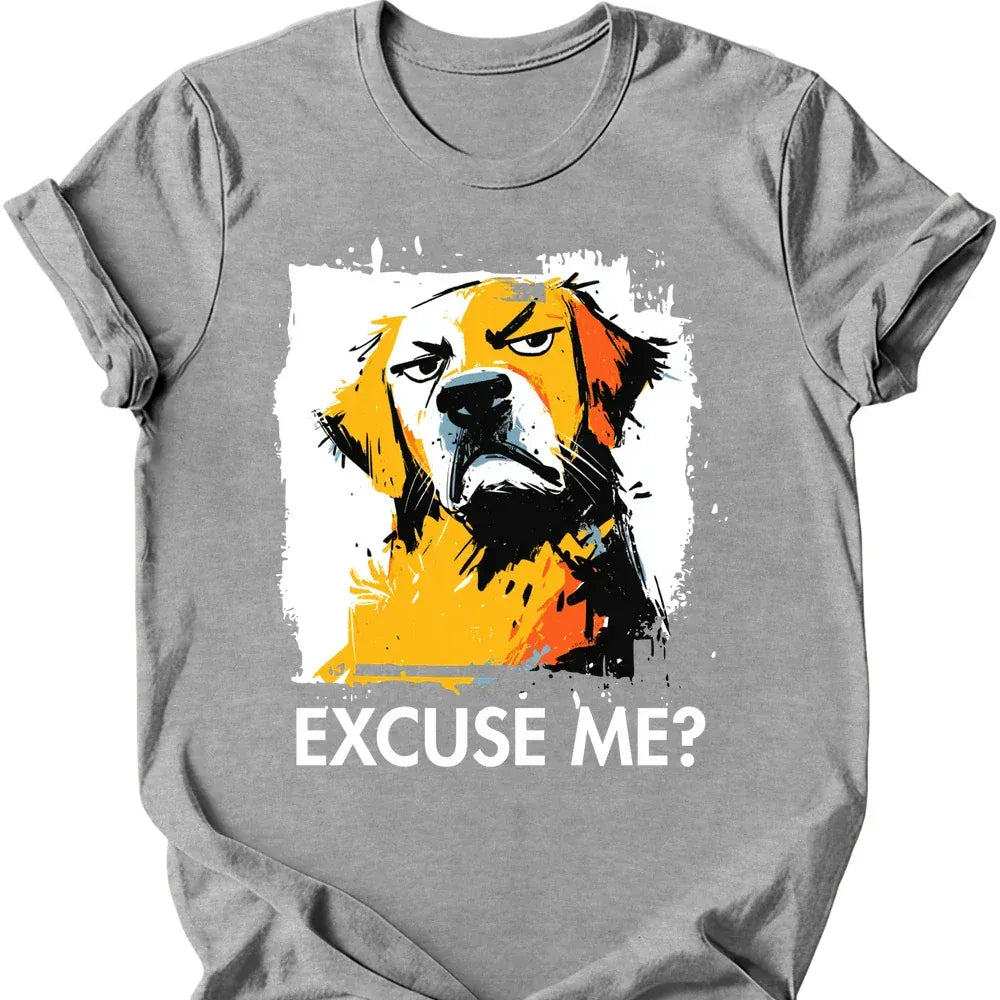 Golden Retriever excuse me tee sport grey