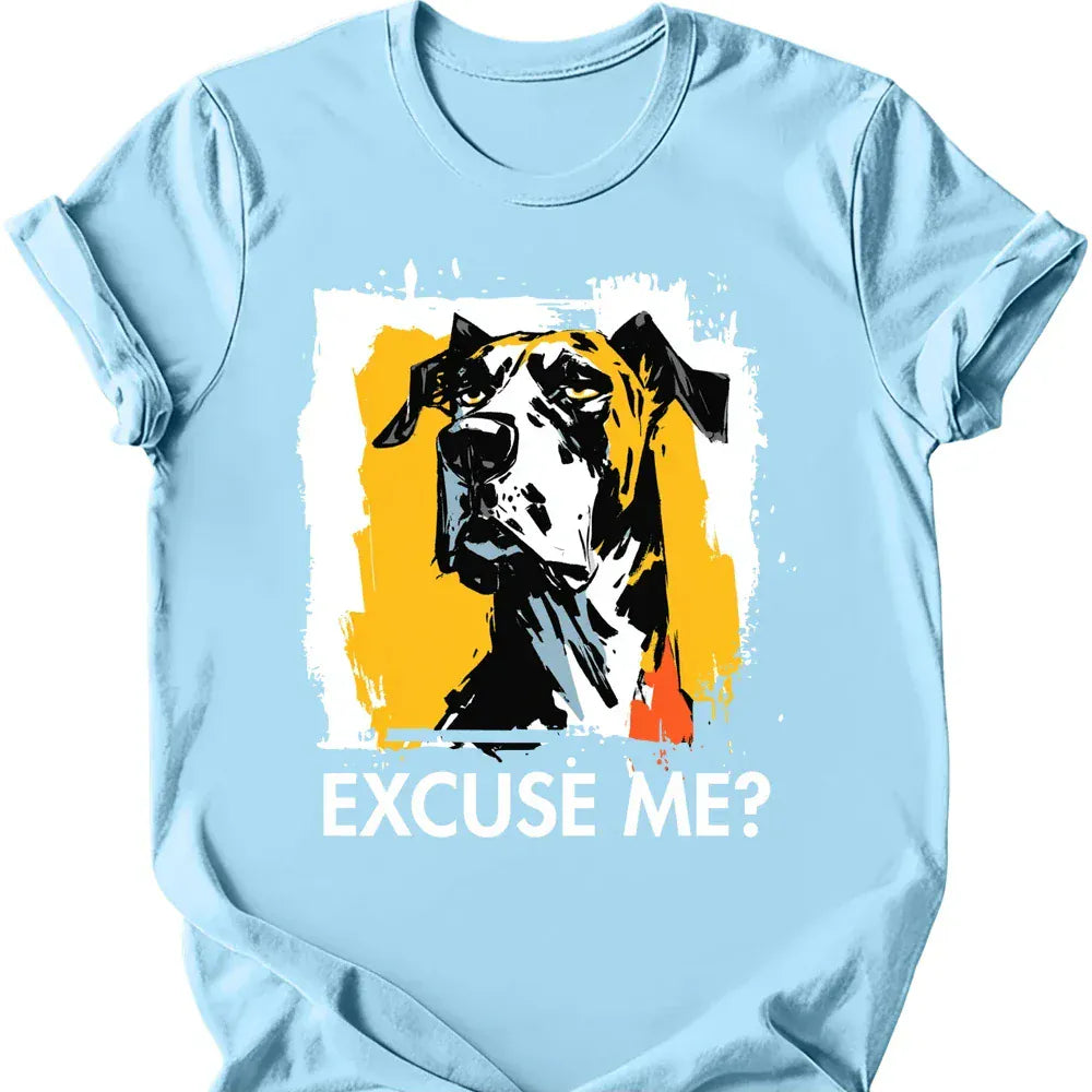 Great Dane excuse me tee light blue