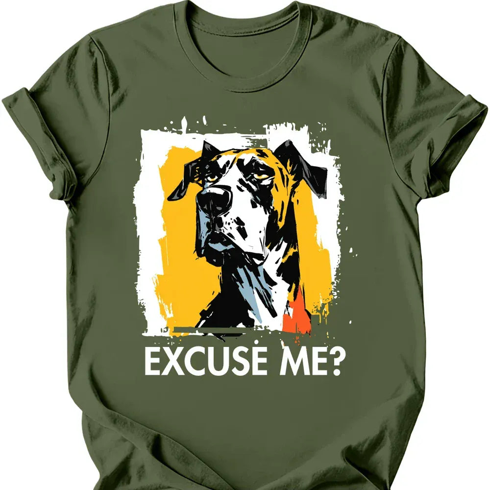 Great Dane excuse me tee military green