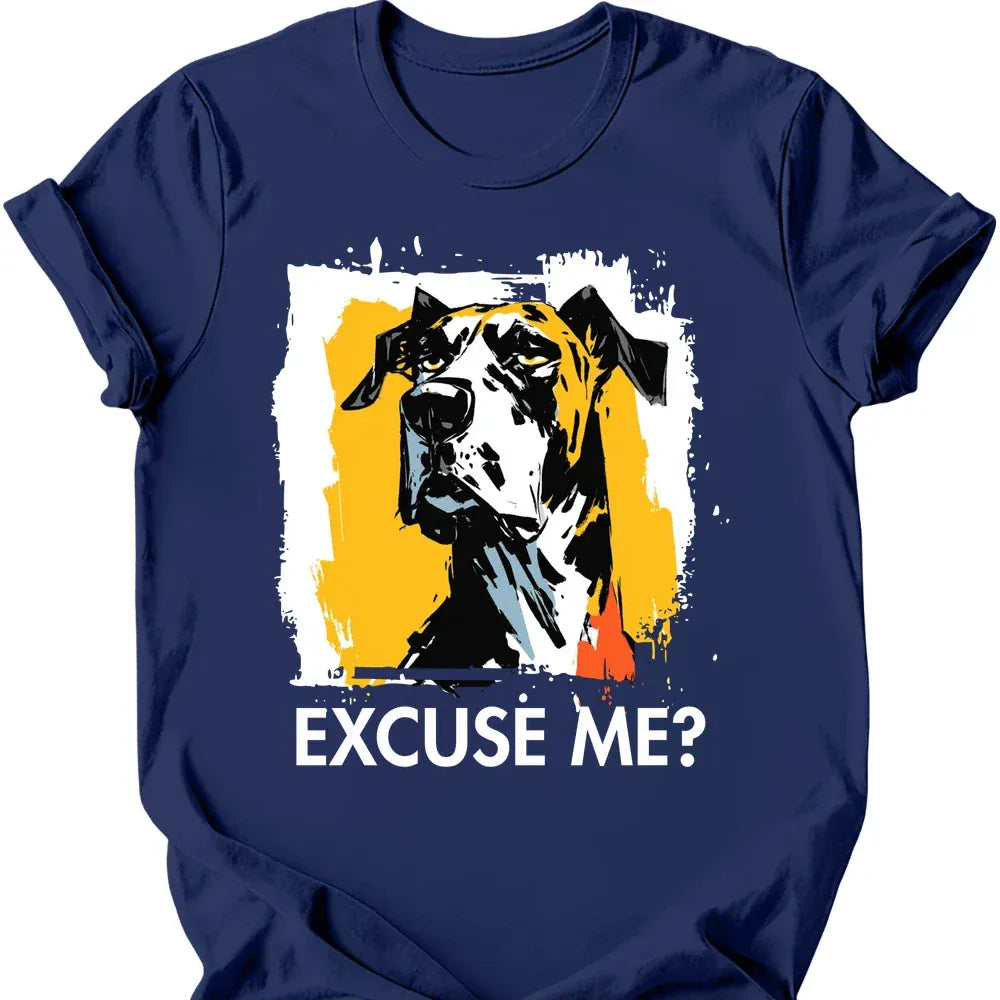 Great Dane excuse me tee navy