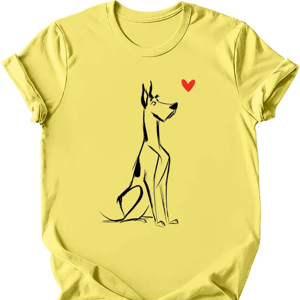 Great Dane sketch tee cornsilk