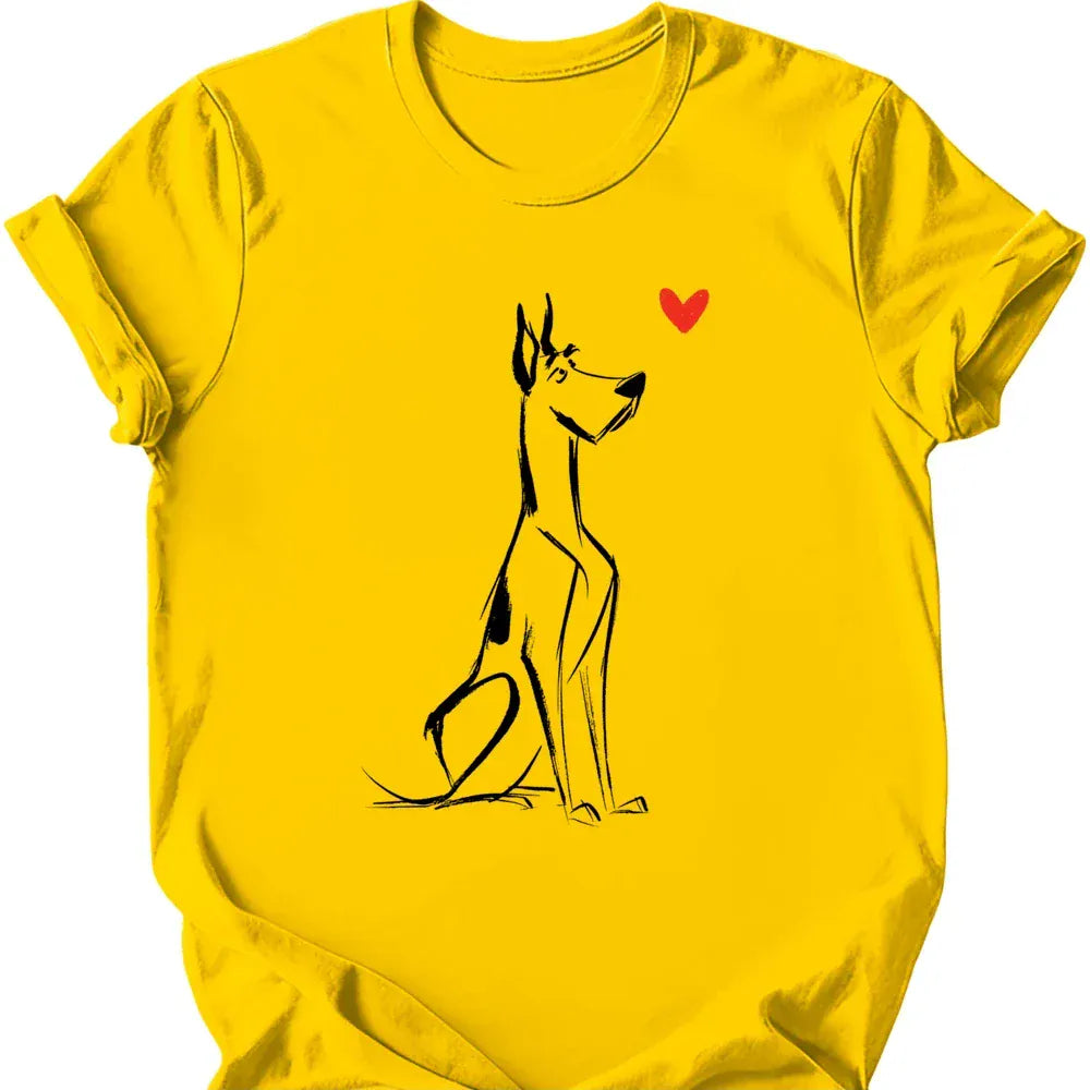 Great Dane sketch tee daisy