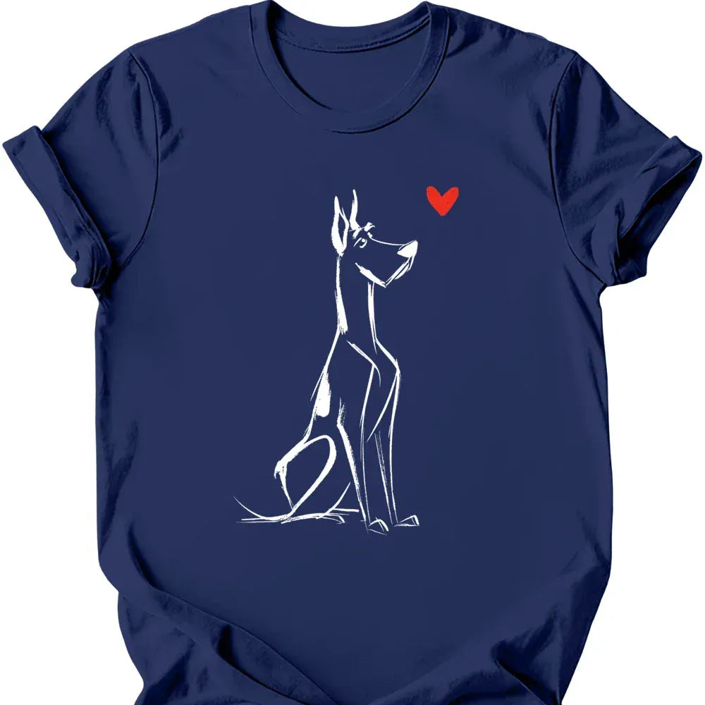 Great Dane sketch tee navy