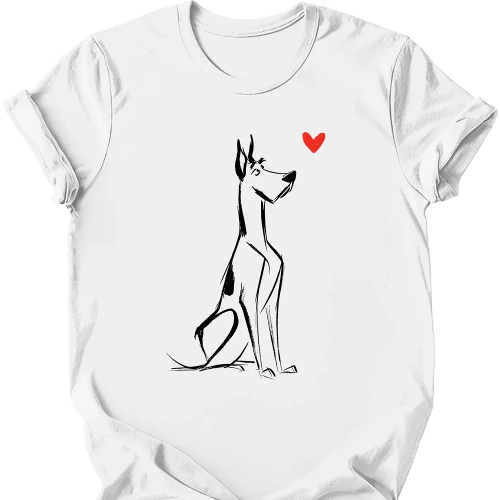 Great Dane sketch tee white