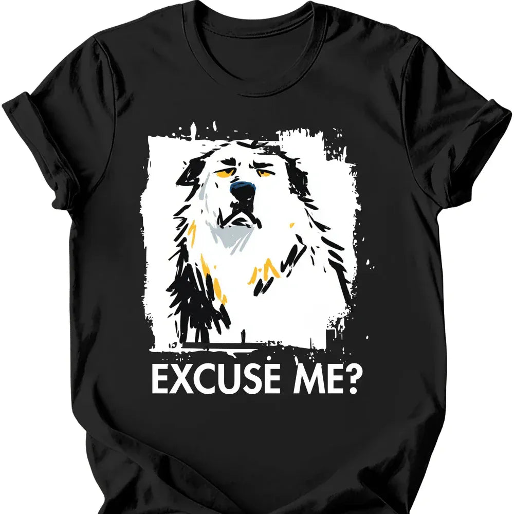 Great Pyrenees excuse me tee black