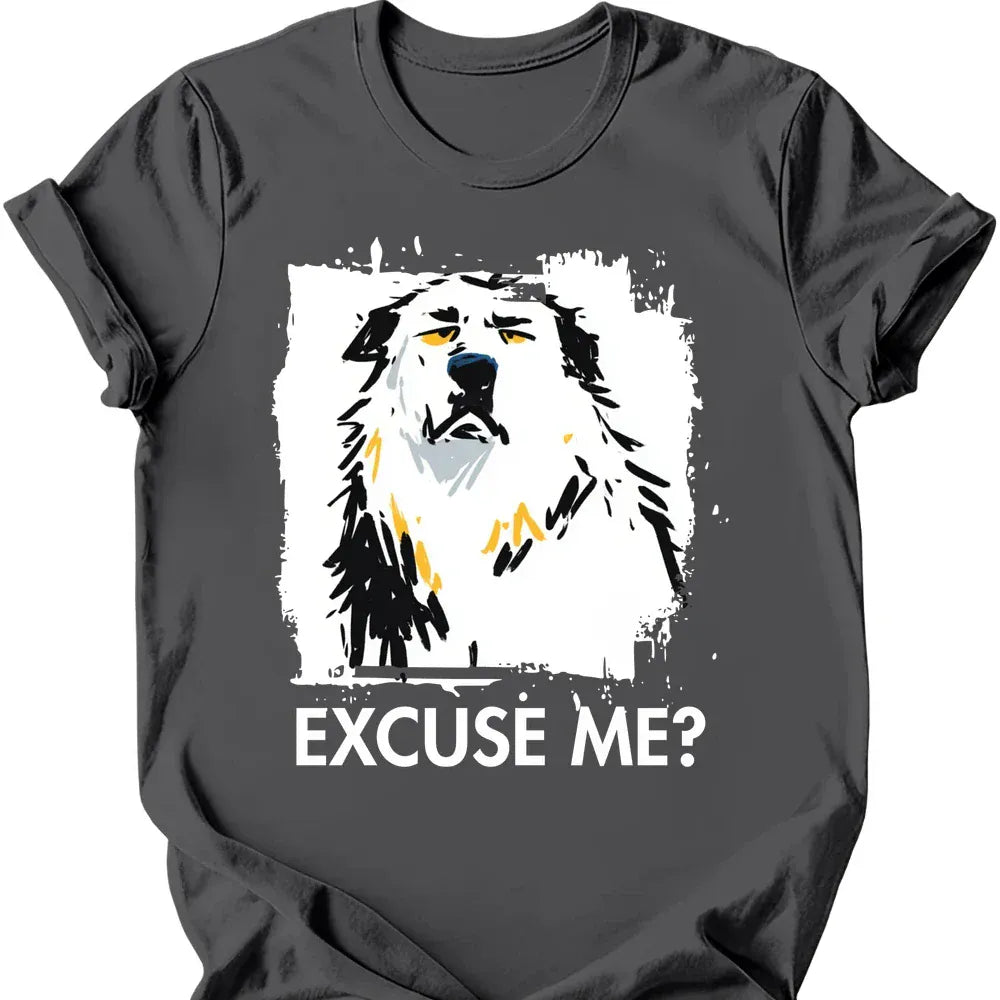 Great Pyrenees excuse me tee charcoal