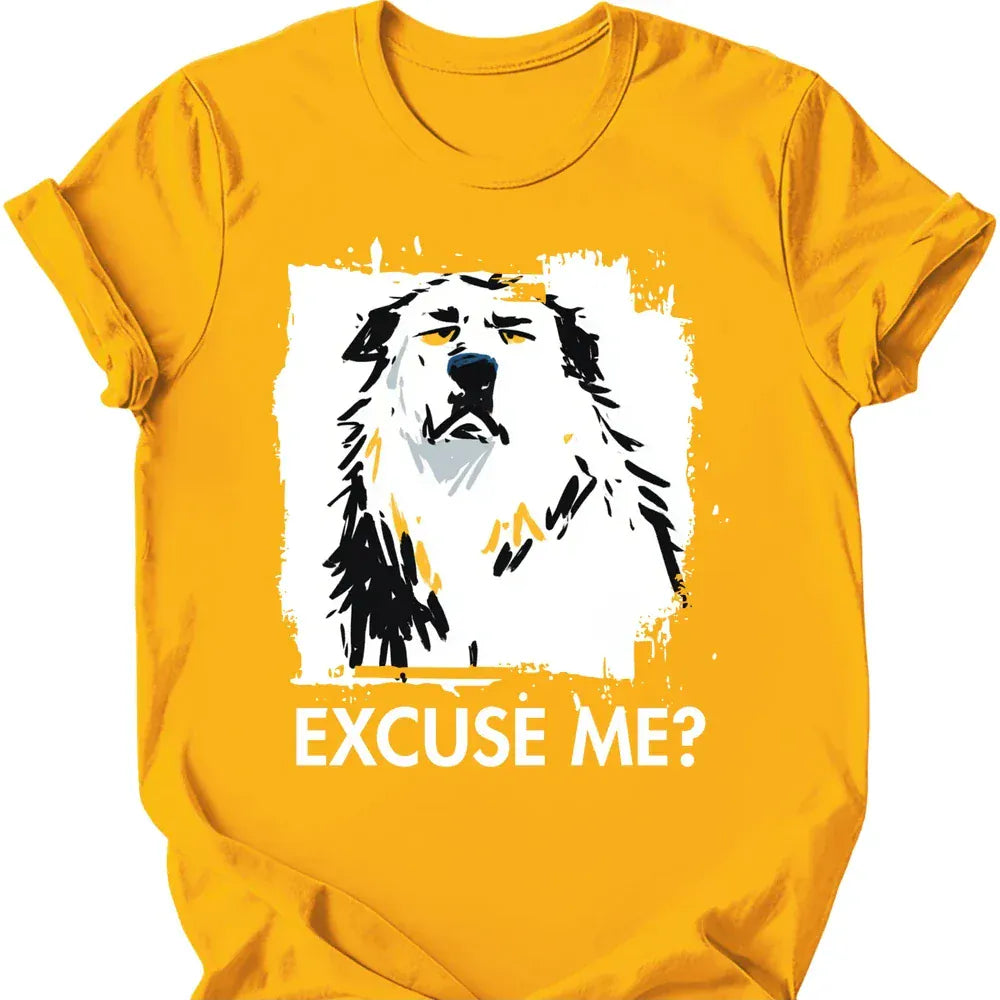 Great Pyrenees excuse me tee gold