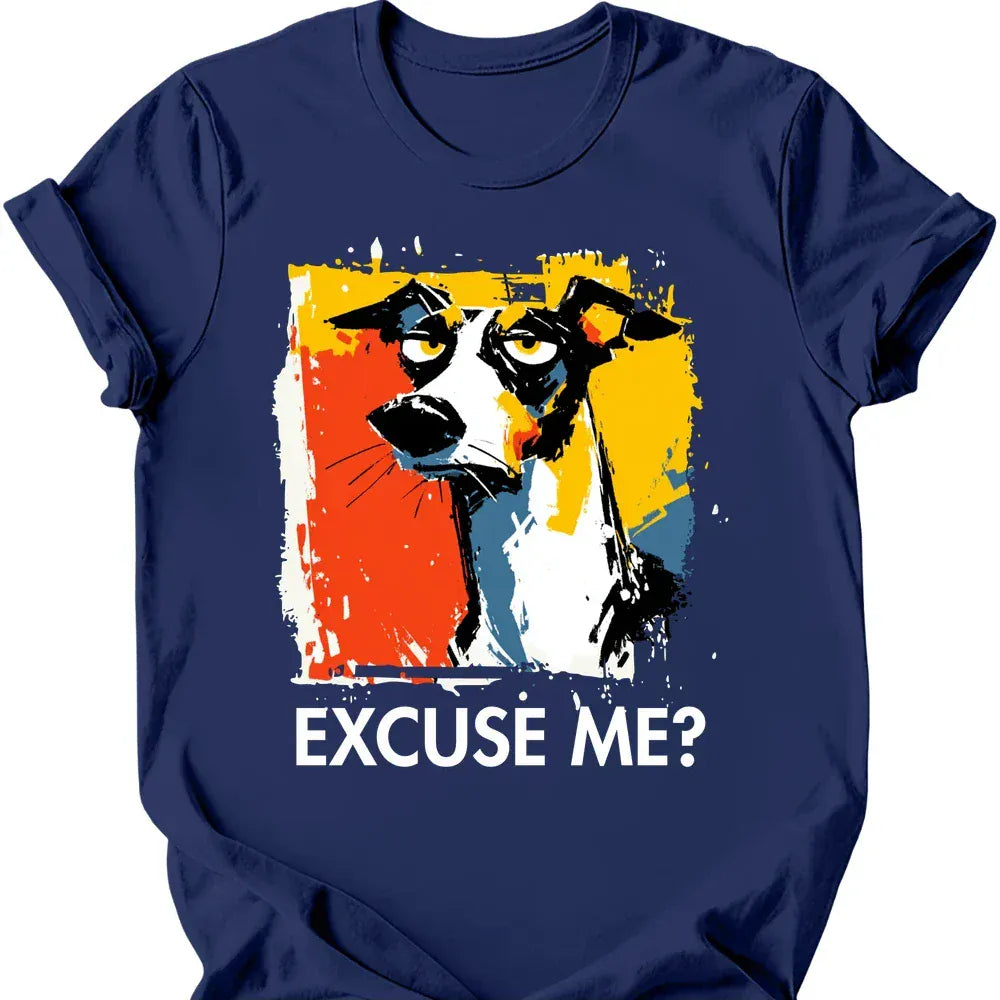 Greyhound excuse me tee navy