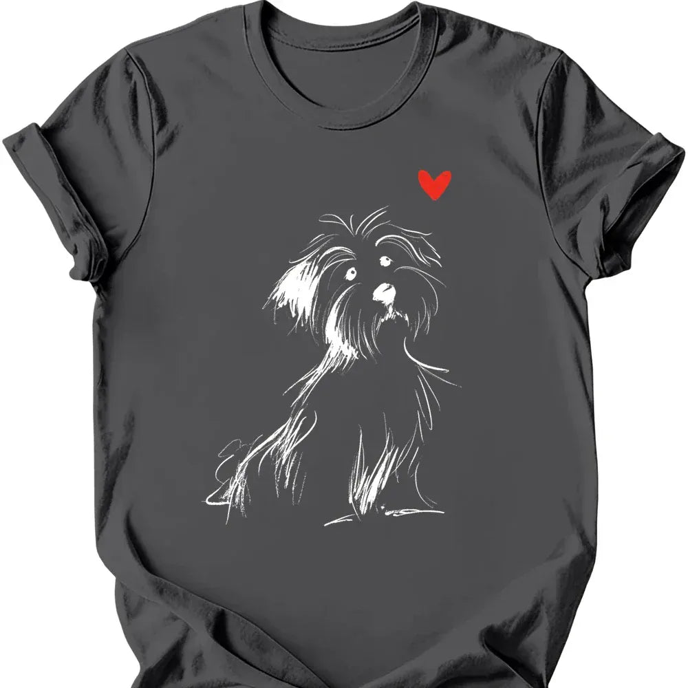 Havanese sketch tee charcoal