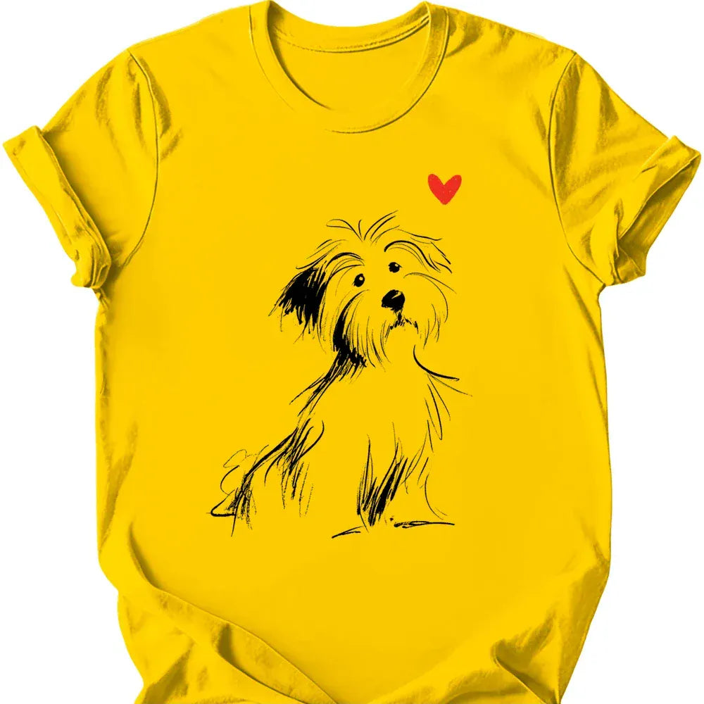 Havanese sketch tee daisy