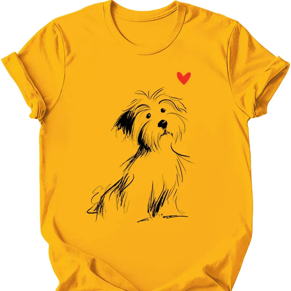 Havanese sketch tee gold