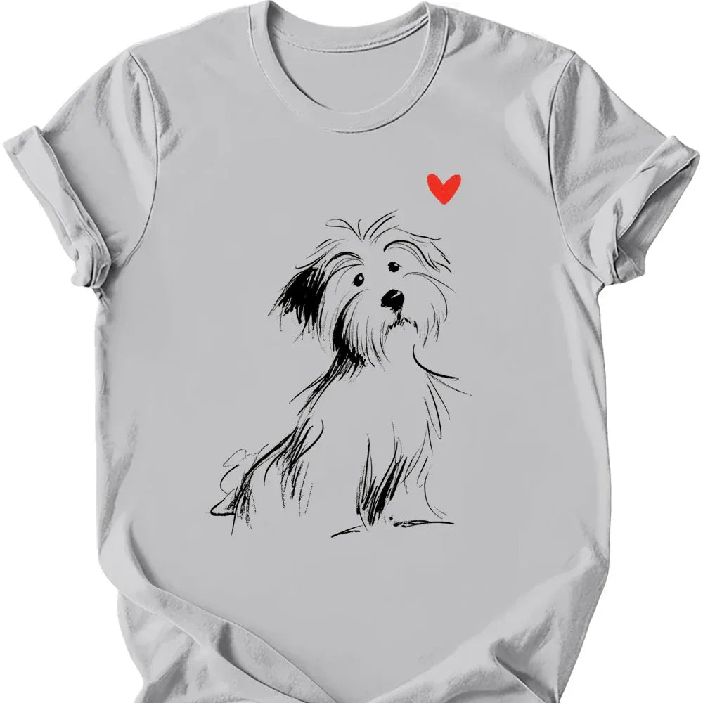 Havanese sketch tee ice grey