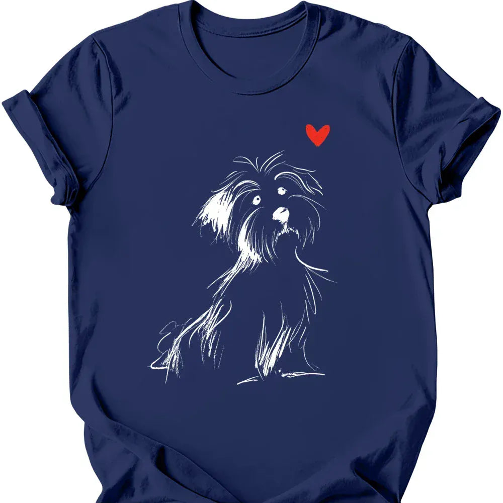 Havanese sketch tee navy