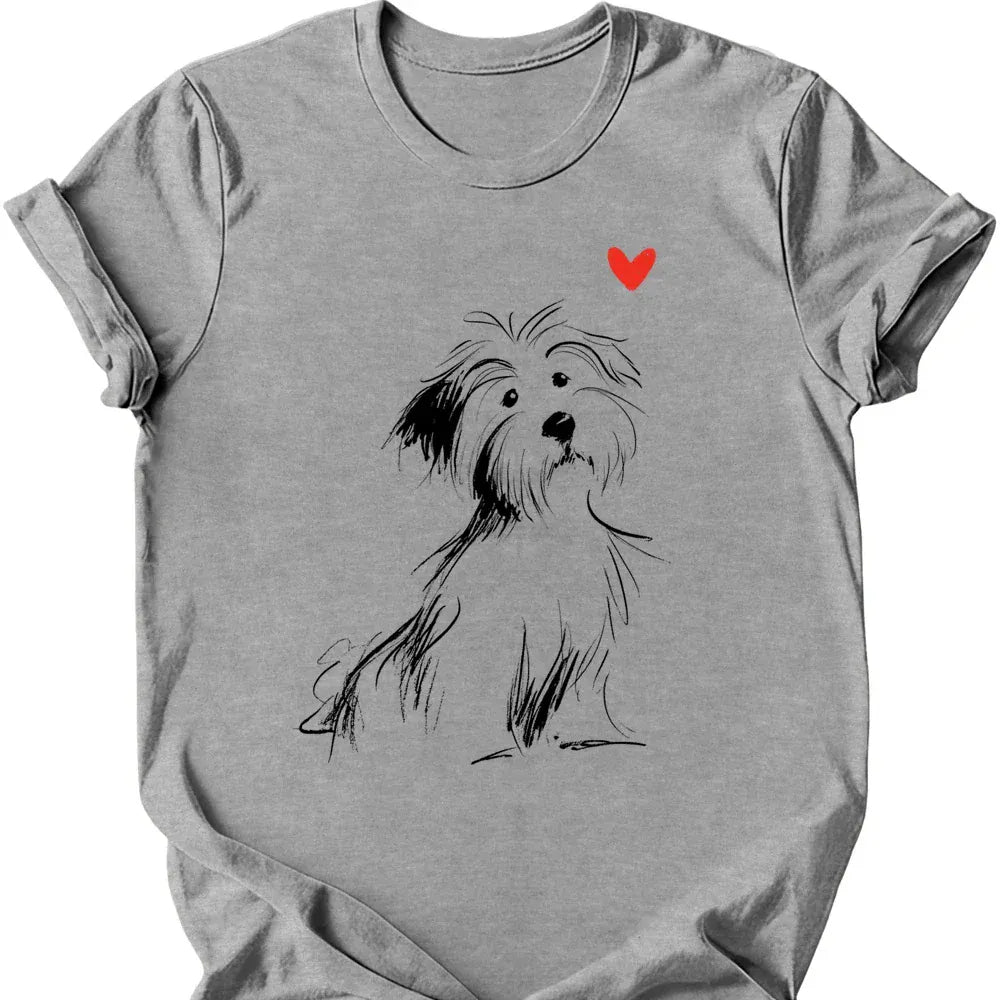 Havanese sketch tee sport grey