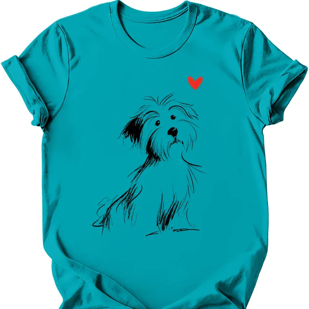 Havanese sketch tee tropical blue