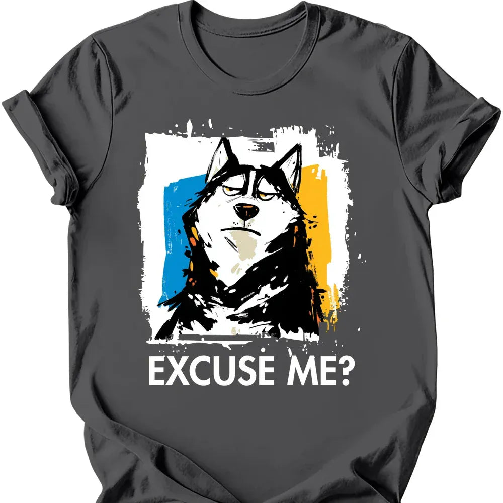 Husky excuse me tee charcoal