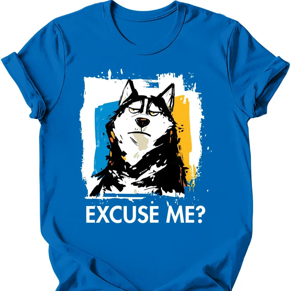 Husky excuse me tee royal