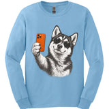 Husky - Selfie Dog Long Sleeve
