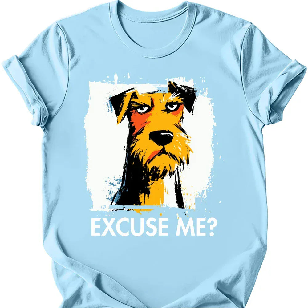 Irish Terrier excuse me tee light blue