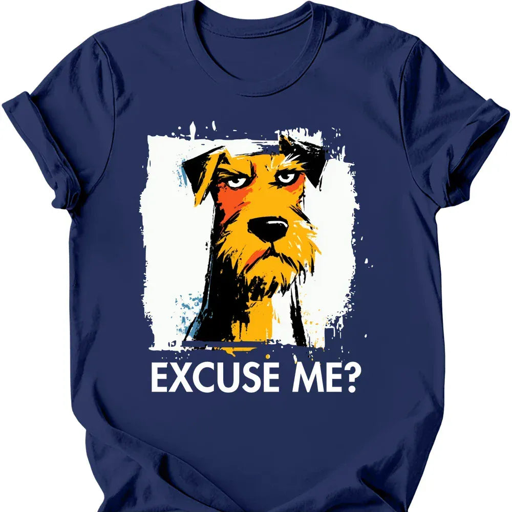 Irish Terrier excuse me tee navy