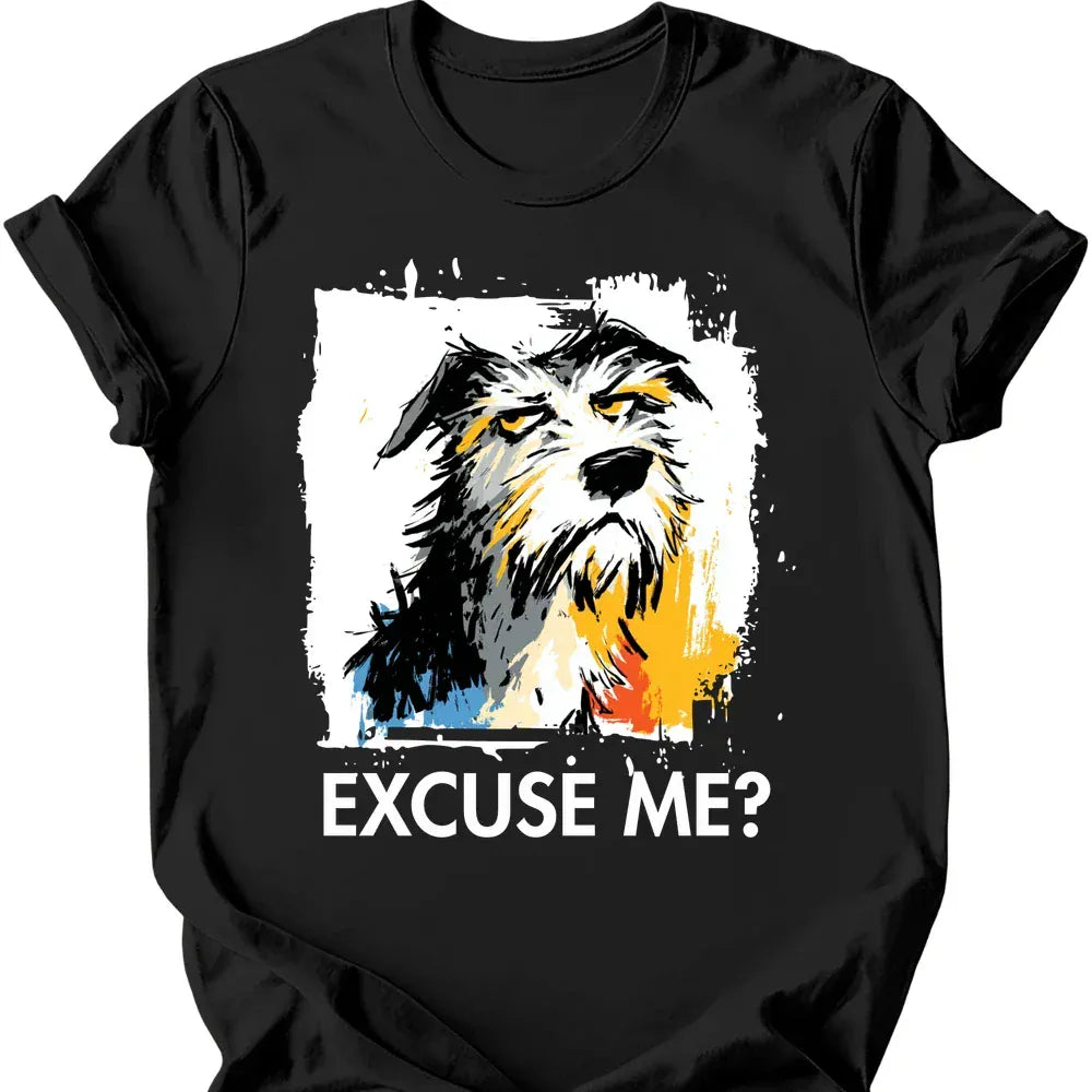 Irish Wolfhound excuse me tee black