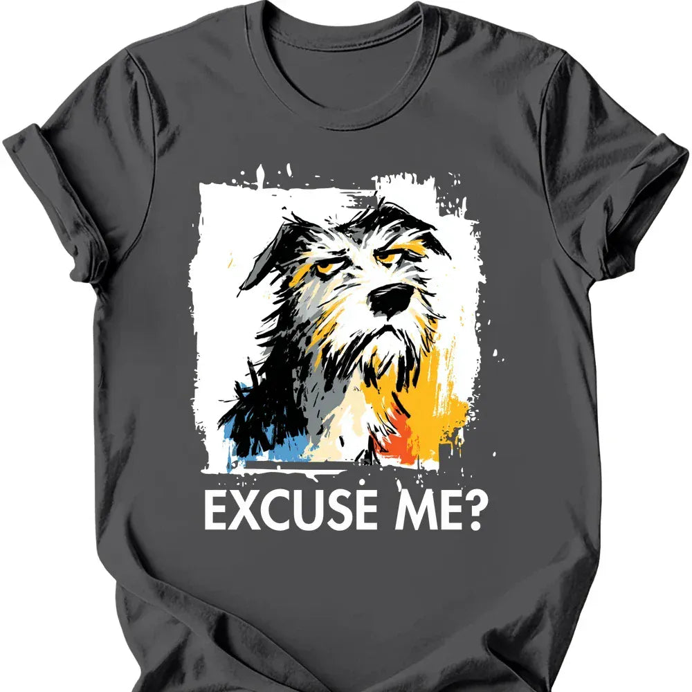 Irish Wolfhound excuse me tee charcoal