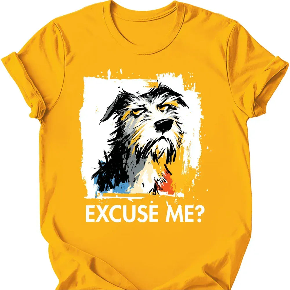 Irish Wolfhound excuse me tee gold