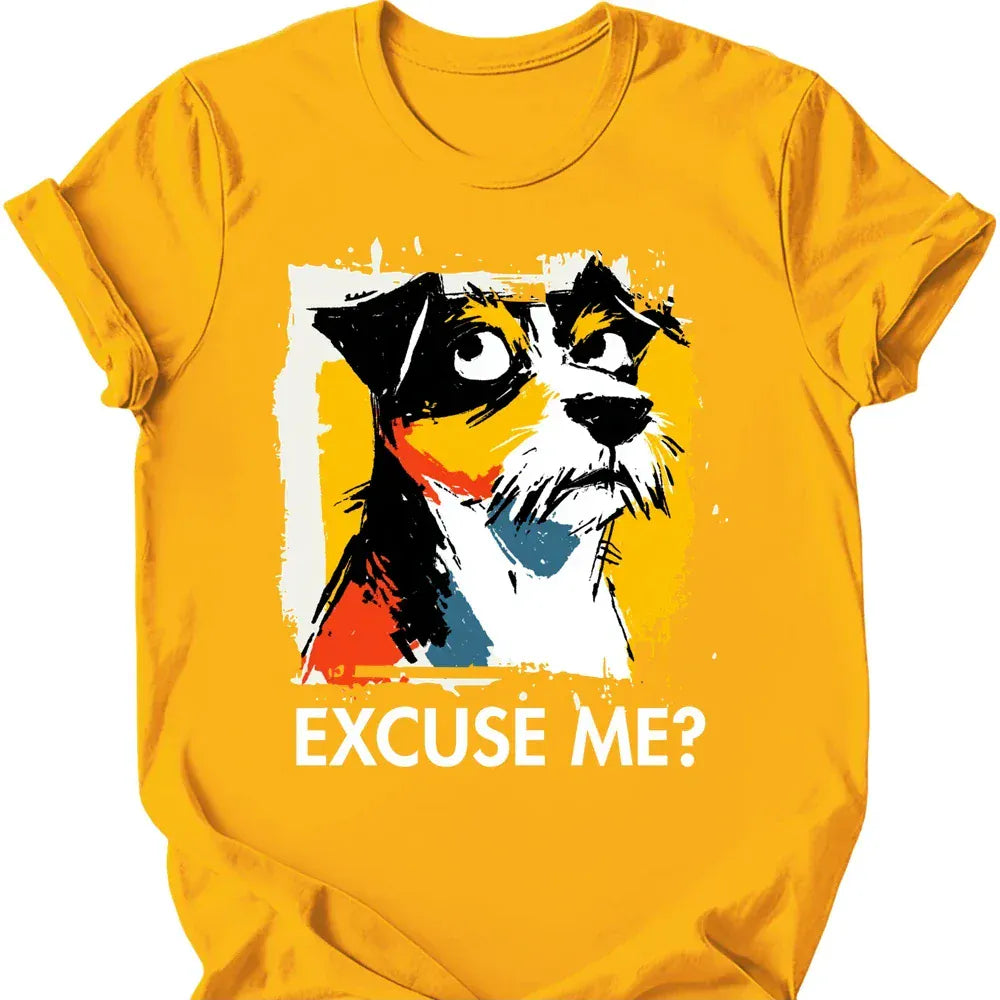 Jack Russell excuse me tee gold
