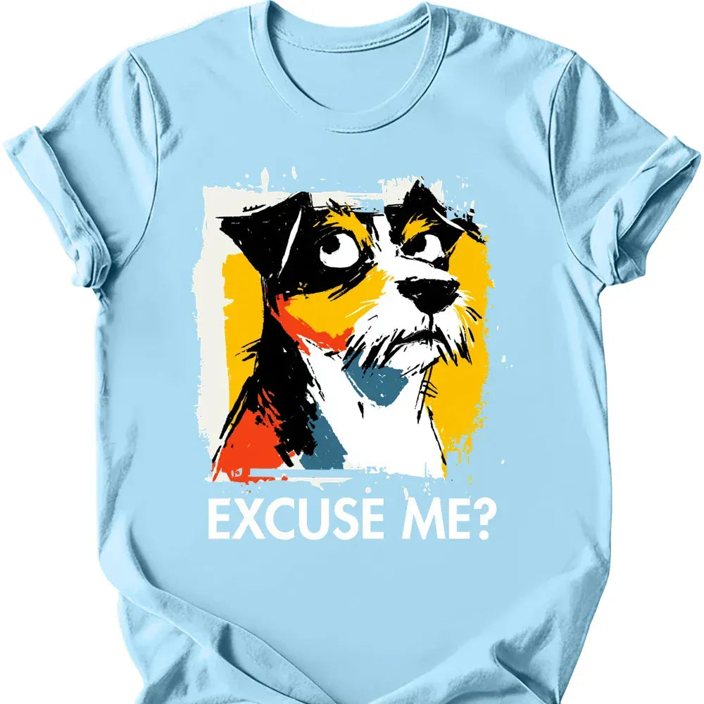 Jack Russell excuse me tee light blue